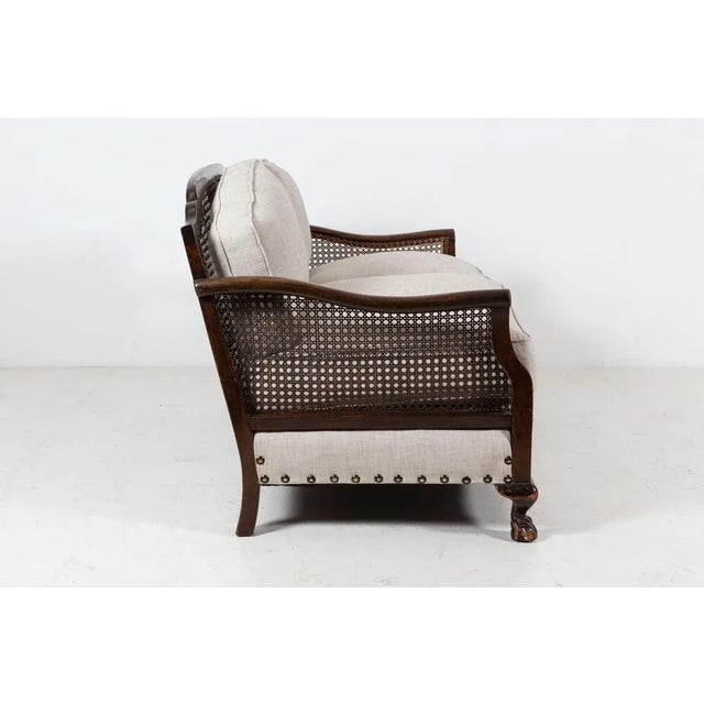 English Mahogany Bergere Suite, 1930s, Set of 3 For Sale - Image 13 of 18