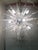 Lot of 2 Murano Glass Ice Clear Sputnik Italian Chandelier Diameter 65 cm = 25" around 9 bulbs not included metal frame...
