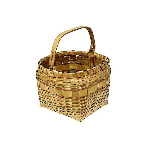 American Late 20th Century Maine Indigenous Swing-Handle Basket For Sale - Image 3 of 7