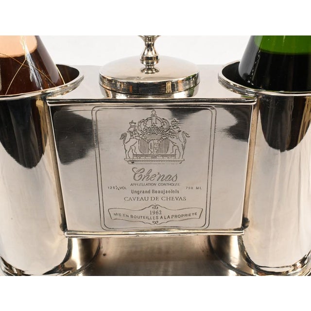 French Silver-Plated Wine Cooler For Sale - Image 5 of 11