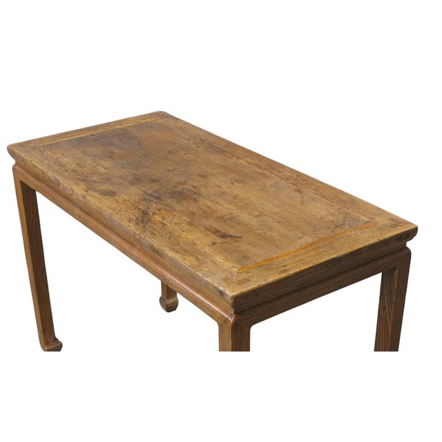 Late 18th Century 40" Long Naturally Aged Elm Table For Sale - Image 5 of 6