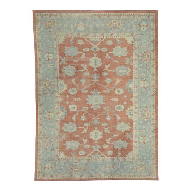 Turkish Oushak Rug 8'8" x 11'11" #18618 For Sale