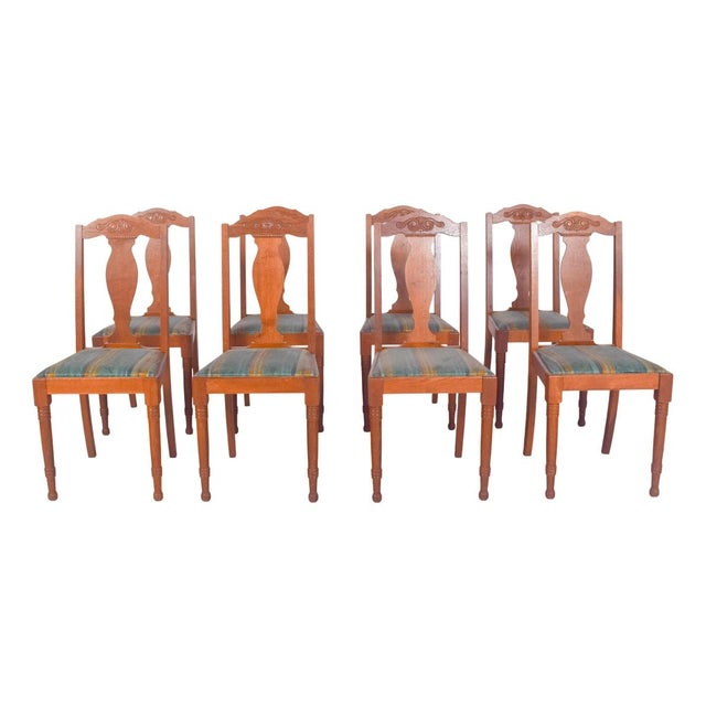 Danish Rustic Oak Chairs, 1950s, Set of 8 For Sale - Image 12 of 12