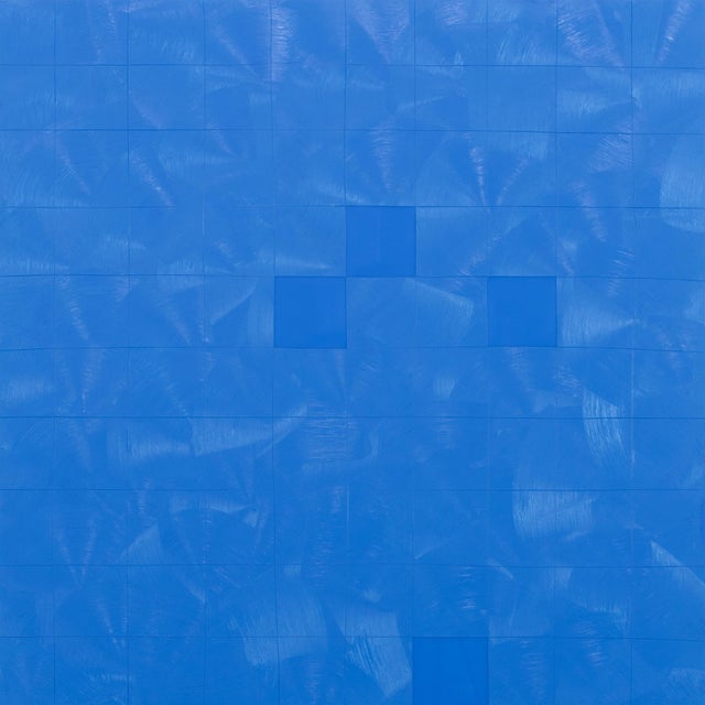 Blue Contemporary Abstract Oil Paint on Cast Acrylic "Dissonance I" by Tom Henderson For Sale - Image 8 of 9
