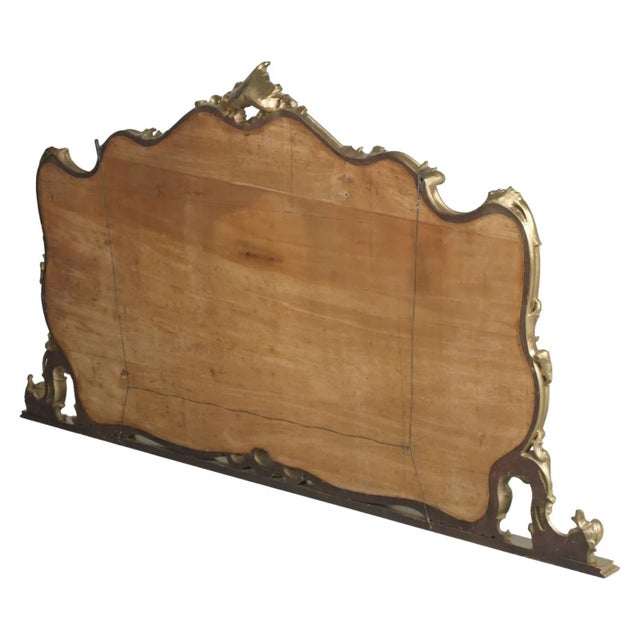 19th Century Italian Gilded Carved Walnut Wall Mirror For Sale - Image 9 of 10