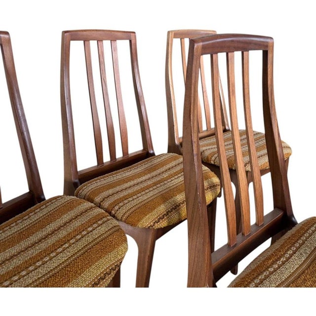 Brown Mid-Century High Back Teak Dining Chairs from Nathan, 1970s, Set of 4 For Sale - Image 8 of 9