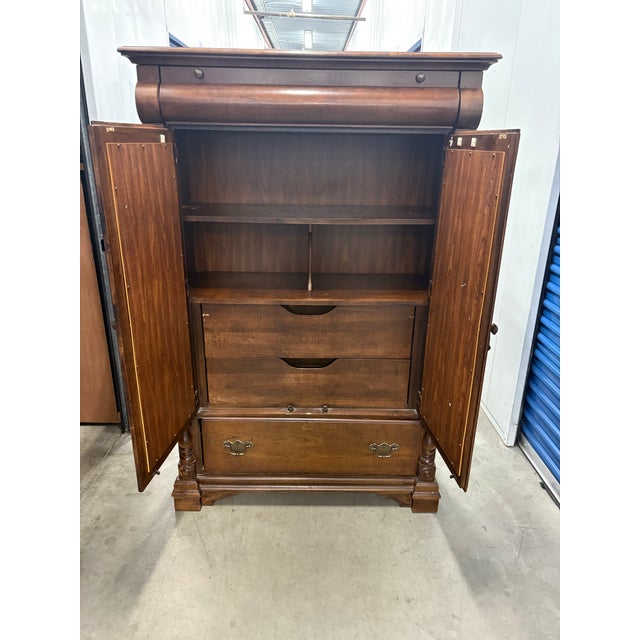 Victorian Late 19th Century Victorian-Style Double Door Armoire For Sale - Image 3 of 9