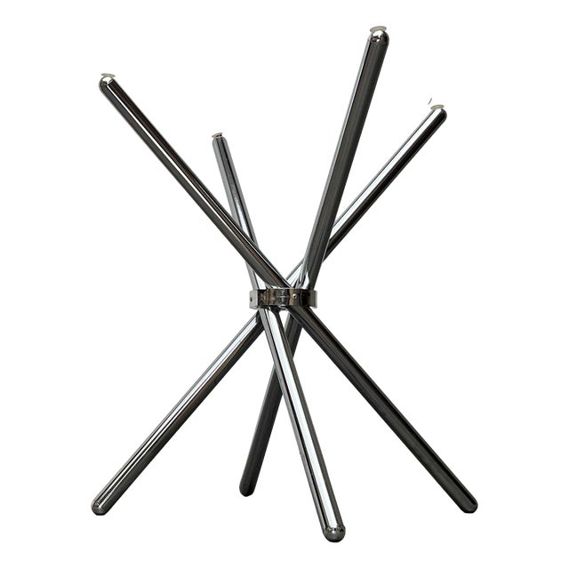 Mid-Century Modern Space Age Foldable Chrome Table Base, Finland, 1960s For Sale