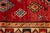 Red Mid-Century Vintage Tribal Kurdish Wool Rug With Geometric Diamond Medallions For Sale - Image 8 of 8