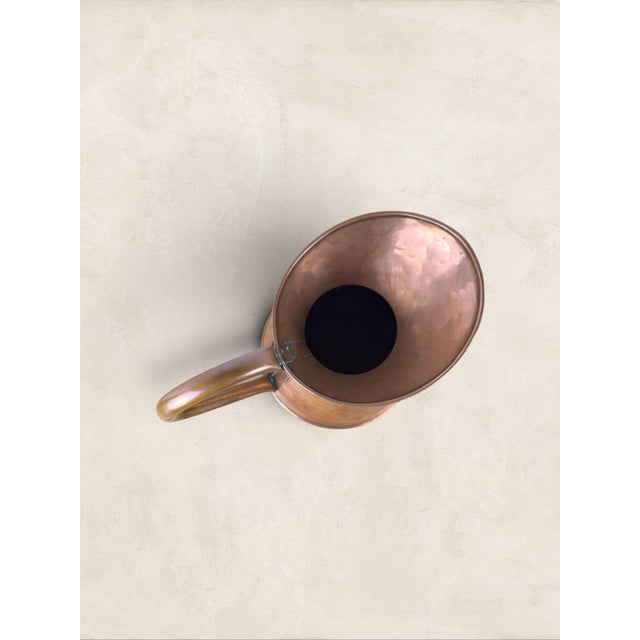 Antique English Hammered Copper Water Ewer, Circa 1920 For Sale - Image 4 of 9