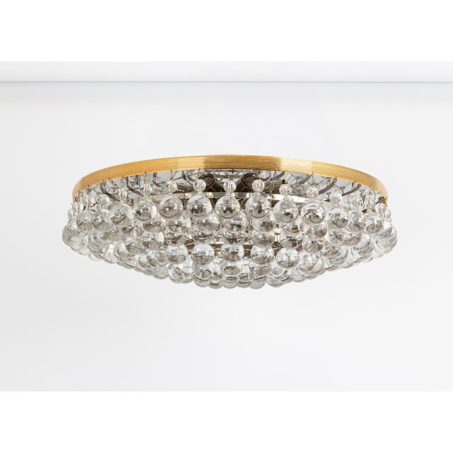 Large Crystal Glass Tear Drop Chandelier attributed to C.Palme, Germany, 1970s For Sale - Image 3 of 9