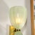 Pair of Modernist Pale Jade Hand-Blown Murano Glass Sconces W/ Brass Fitting For Sale - Image 9 of 12