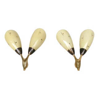 Vintage German Amorphous Wall Lights, 1950s, Set of 2 For Sale