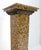Tall Antique c1920s Brass Mount Inlayed Granite 12” Square Pedestal Stand MINT For Sale - Image 11 of 11