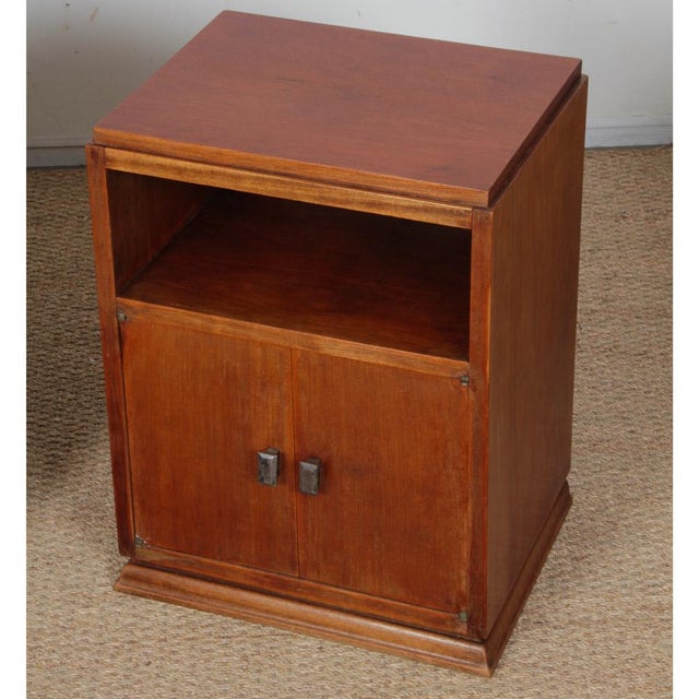 Wood Vintage French Wooden Bedside Tables, 1930s, Set of 2 For Sale - Image 7 of 9