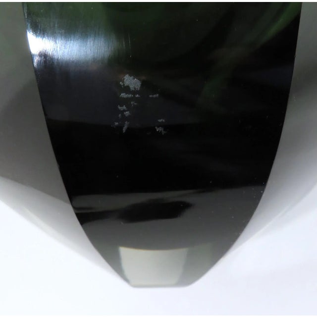 Mid 20th Century Swedish Pine Green Crystal Bowl For Sale - Image 5 of 7