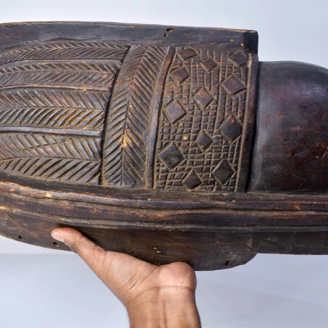 African Antique Wood Mask For Sale - Image 9 of 18