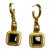 1990s Roxanne Assoulin Gold Etruscan Drop Earrings and Black Onyx - 2 Pieces For Sale