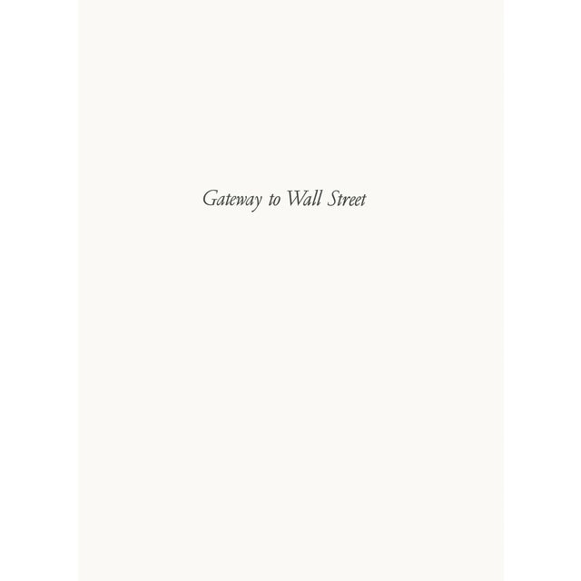 1930s "Gateway to Wall Street" 1939 New York Etching by Anton Schutz For Sale - Image 5 of 7