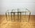 Metal Vintage Hollywood Regency Brass and Glass Nesting Tables, 1950s, Set of 3 For Sale - Image 7 of 11
