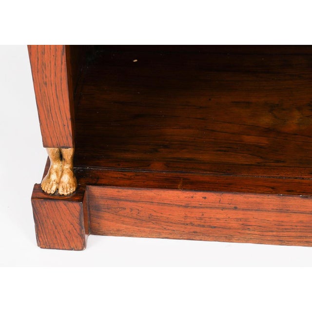 Antique Mid-19th Century Empire French Marble Top Open Bookcase For Sale - Image 13 of 18