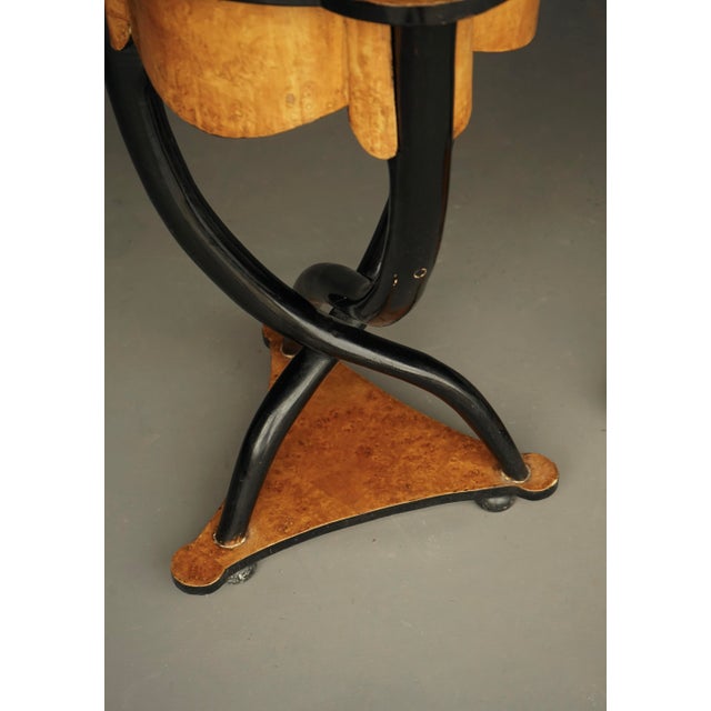 Italian Burl and Birch Wood Side Tables, 1950s, Set of 2 For Sale - Image 15 of 18