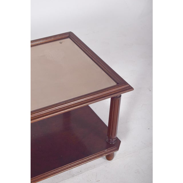 1980s Portuguese Rectangular Coffee Table with Glass Top, 1980s For Sale - Image 5 of 10