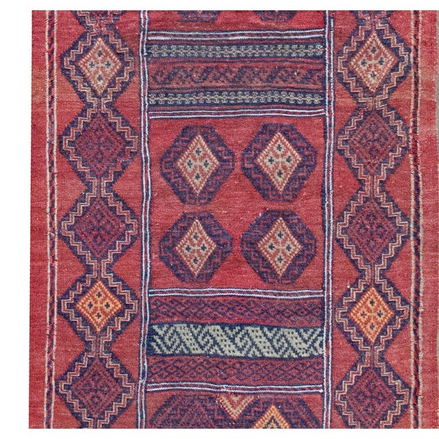 Early 20th Century Afghani Sumac Rug For Sale - Image 10 of 15