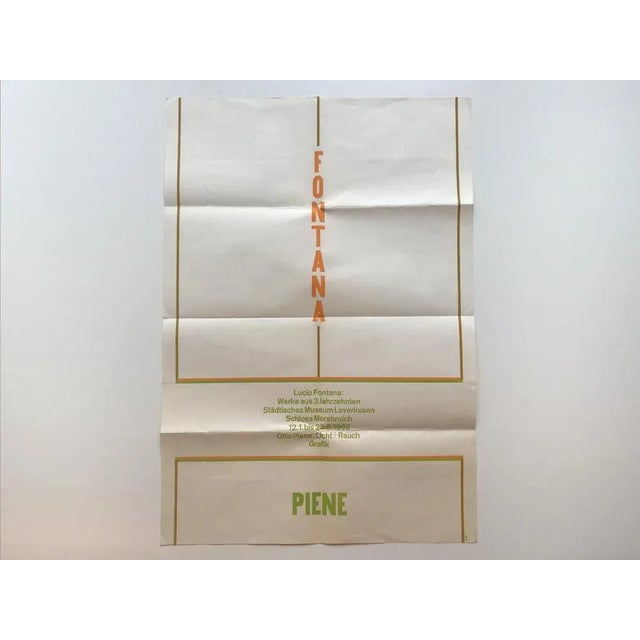 1960s Early Zero Exhibition Poster by Lucio Fontana & Otto Piene, 1962 For Sale - Image 5 of 6