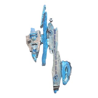 Small Blue Volume Sculpture by Patrick Chappert-Gaujal For Sale