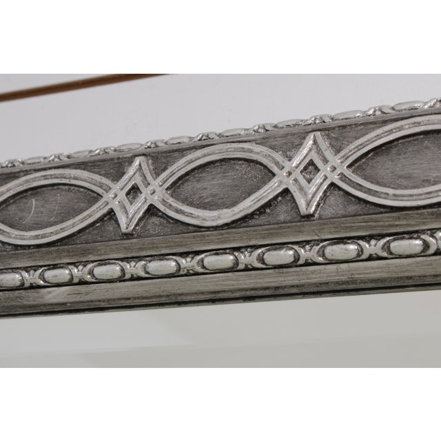 Friedman Brothers Friedman Brothers #7261 Silver Decorated Beveled Mirror For Sale - Image 4 of 14