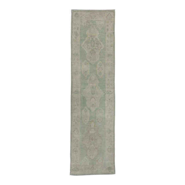 Turkish Oushak Runner Rug 2'9" x 16'3" #17834 For Sale