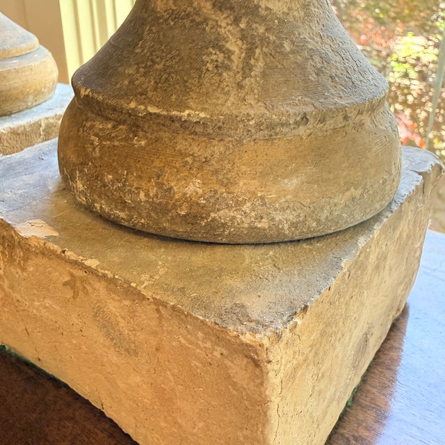 Rustic European Pair 19th C. French Terracotta Baluster Lamps From Marston Luce For Sale - Image 3 of 7