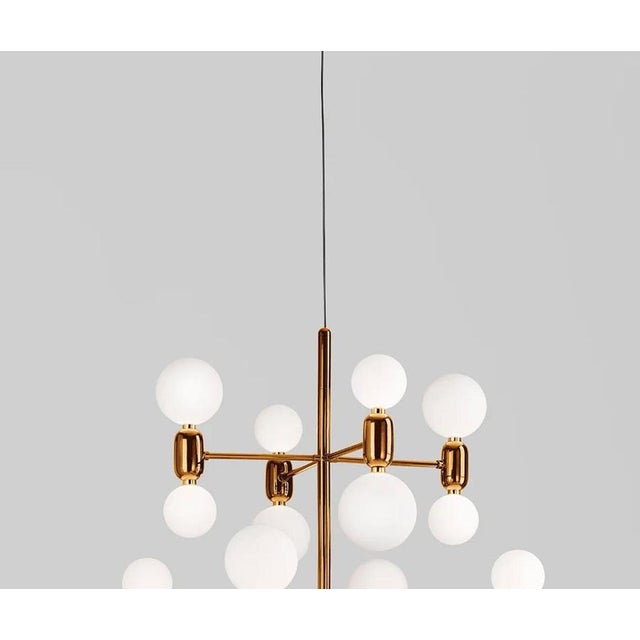 Metal Aballs 8 Golden Suspension Lamp in Metal and Glass by Jaime Hayon for Parachilna For Sale - Image 7 of 11