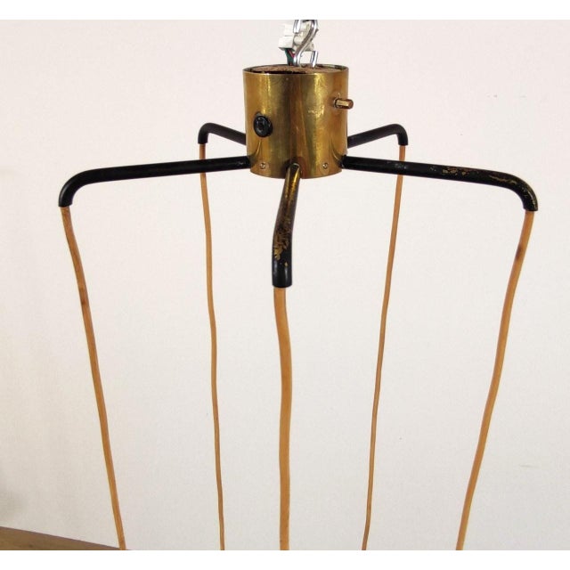 Black Five-Light Waterfall Lamp from Stilnovo, 1950s For Sale - Image 8 of 11