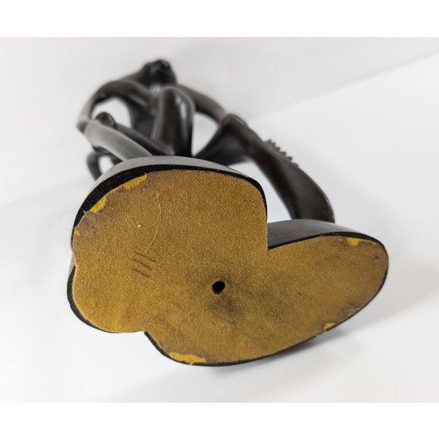 Mid-Century Modern African Carved Abstract Ebony Sculpture For Sale - Image 11 of 12