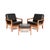 Vintage Danish Teak and Leather Armchairs with Ottoman by Juul Kristensen, 1960, Set of 3 For Sale - Image 11 of 11