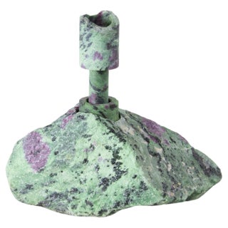 Ruby Zoisite Abra Candleholder by Studio DO For Sale