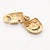 Vintage 14k Gold Comedy & Tragedy Masks Figural Charm for a Bracelet For Sale - Image 12 of 14