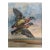 1990’s Impressionist “Two Male Wood Ducks in Flight Over Marsh” Watercolor Painting For Sale