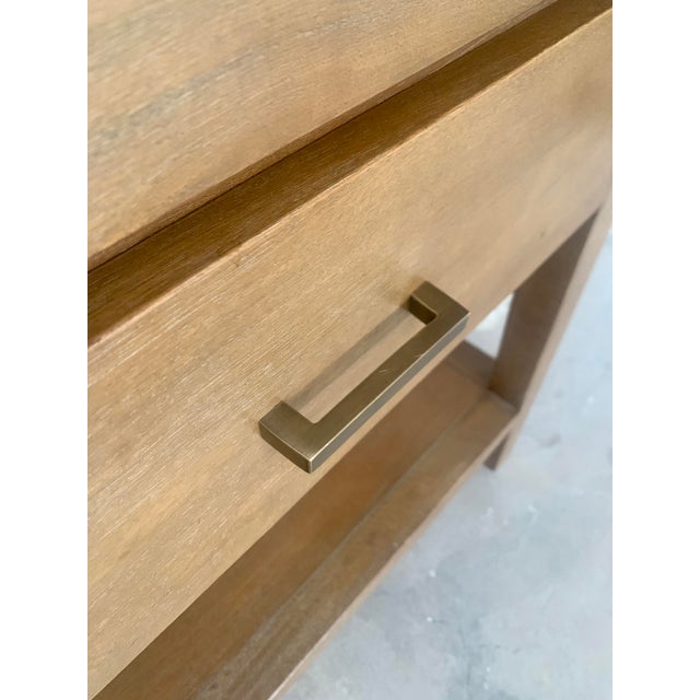 Crate & Barrel Dawson Grey Wash Nightstand Chairish