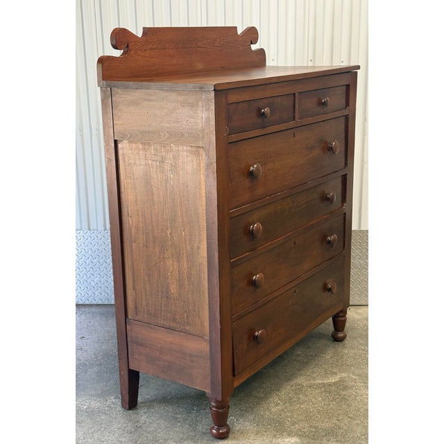 Mid 19th Century Mid 19th Century Sheraton Chest of Drawers For Sale - Image 5 of 12