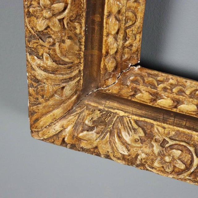 Gold 18th Century Carved Wooden Frame For Sale - Image 8 of 13