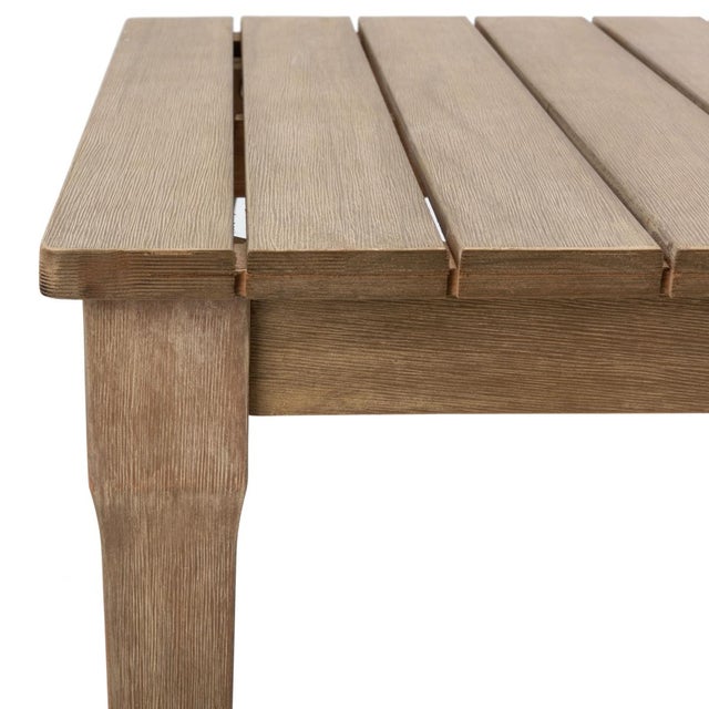 Spritely Home Martinique Wood Patio Coffee Table, Natural For Sale - Image 4 of 10