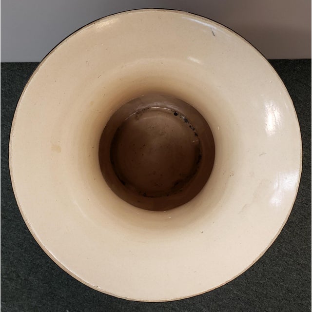 Ceramic Circa 1970 Chinese Fencai/Famille Rose Style on Cobalt Ground Porcelain Vase With Plum Blossoms For Sale - Image 7 of 9