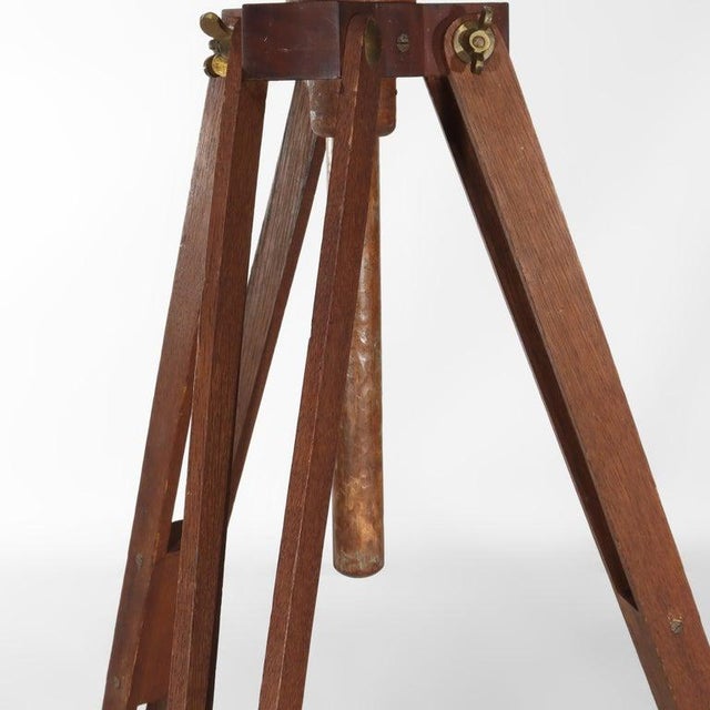 Antique French A. Bardou Brass Telescope With Mahogany Tripod C1880 For Sale - Image 10 of 14