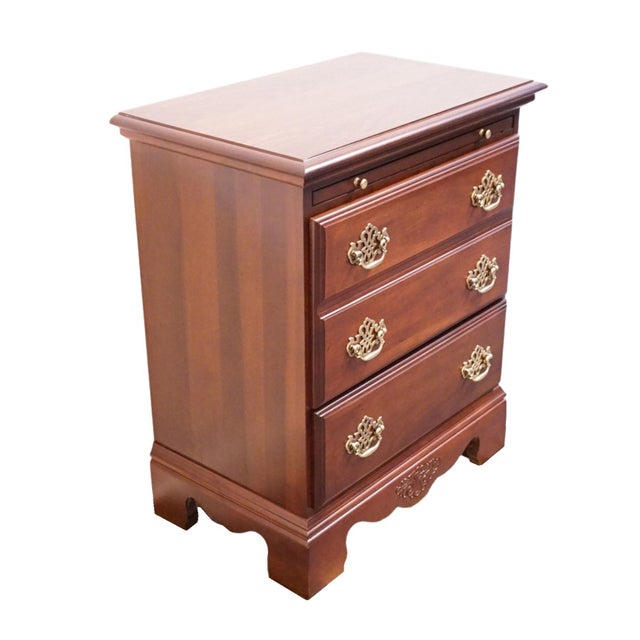 Kincaid Furniture Lenoir Collection Solid Cherry Traditional Style 26" Two Drawer Nightstand 21-142 For Sale - Image 4 of 15