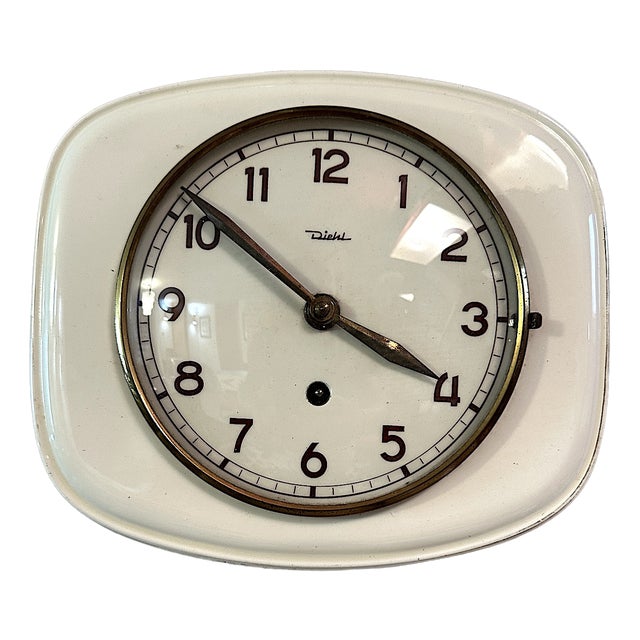 Vintage German Wall Clock from Diehl, 1950s For Sale
