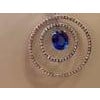 6.7 Carat Tanzanite & 2.5 Ct Diamond Two Circles Pendant/ Necklace 18 Karat Gold For Sale - Image 16 of 18