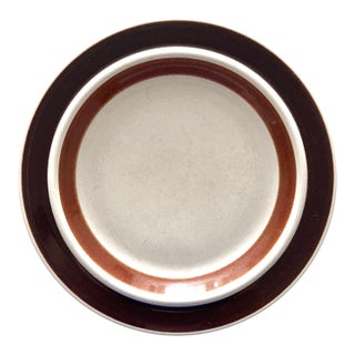 Vintage 1970s Arabia of Finland Rosmarin Brown Salad Plates - Set of 3 For Sale